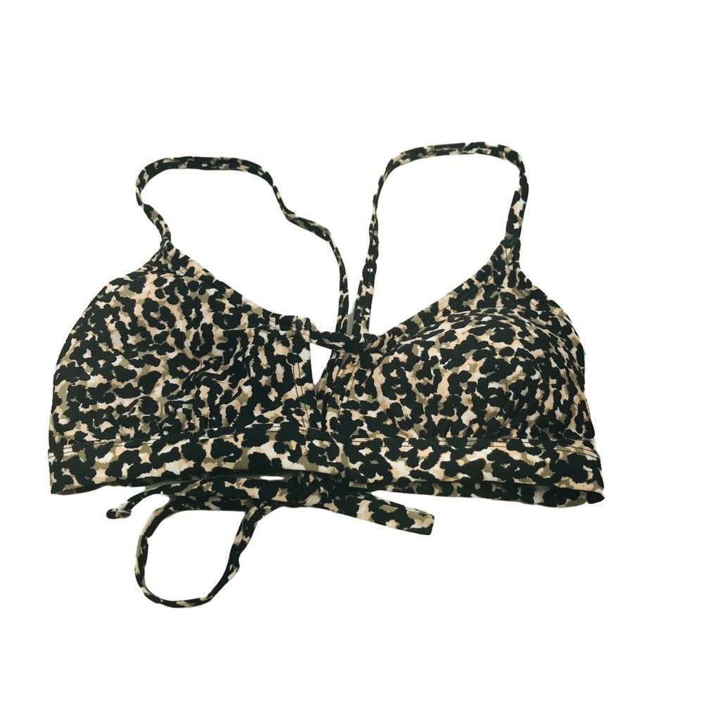 Kona Sol Black and Cream Bikini Top